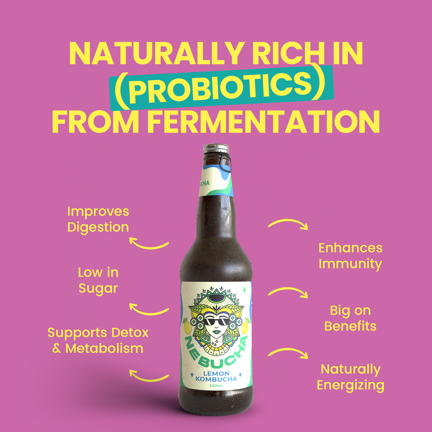 Nebucha Lemon Kombucha